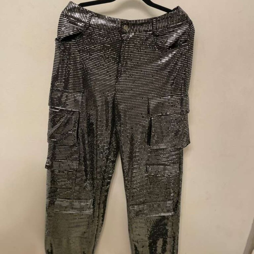 Forever 21 Sequin Cargo Pants